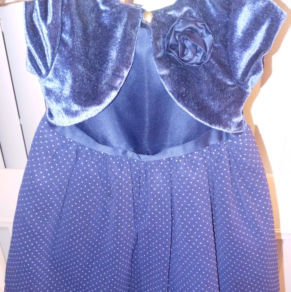 Navy blue shrug dress